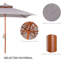 Outsunny 3 x 3 m Garden Parasol Umbrella with Double Tier Grey