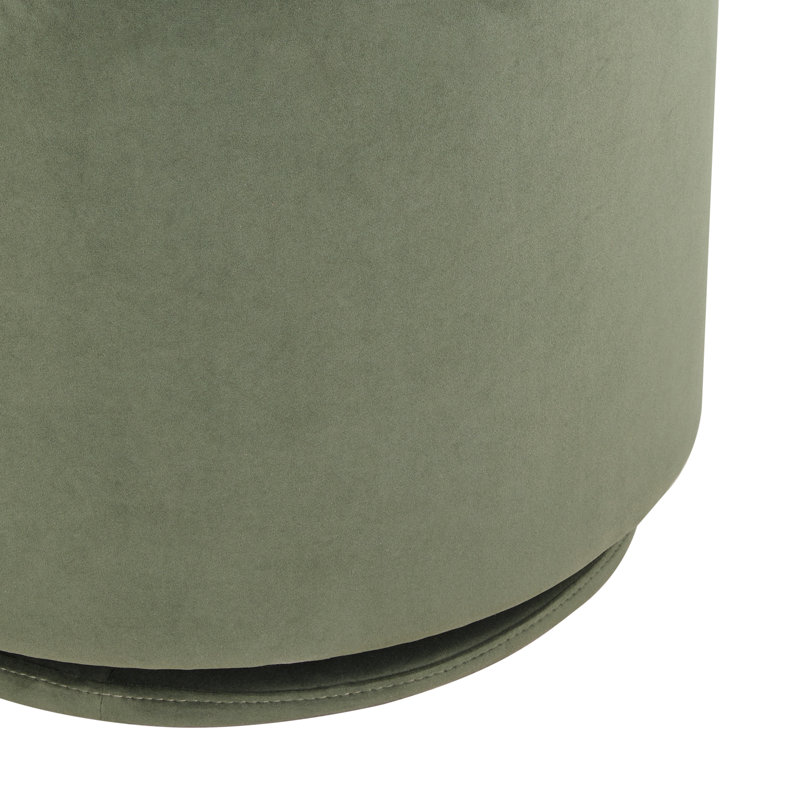 Chaise d'appoint pivotante Sharlene, Velours performance olivine Soren