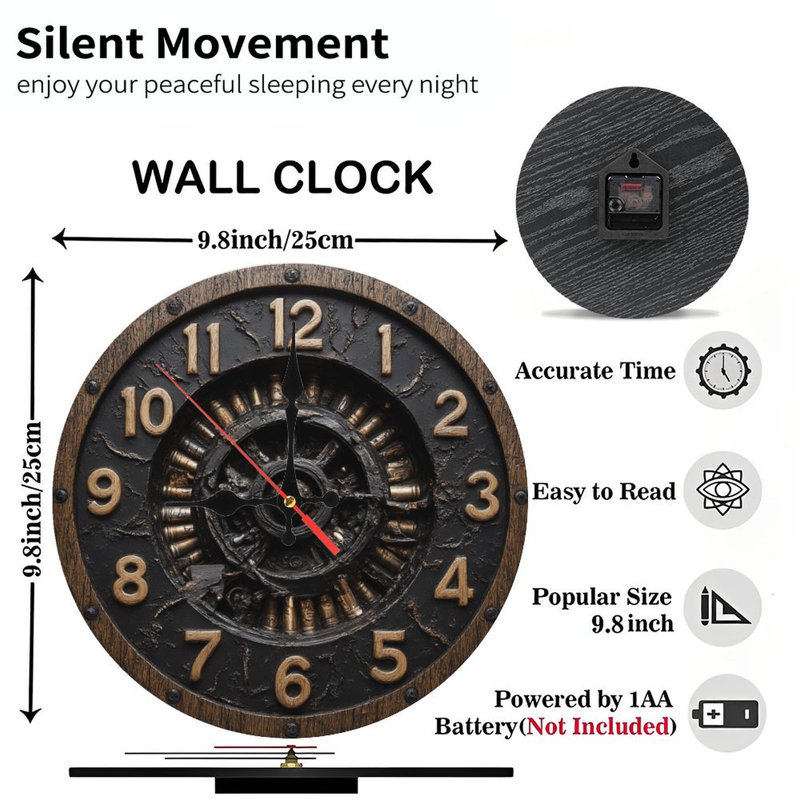 Horloge Steampunk avec boîtiers à balles
