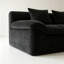 Chaise longue 71 po en velours côtelé noir 71 po, canapé 2 places avec 3 coussins et poches latérales pour la chambre à coucher, le bureau, aucun assemblage requis-133734542