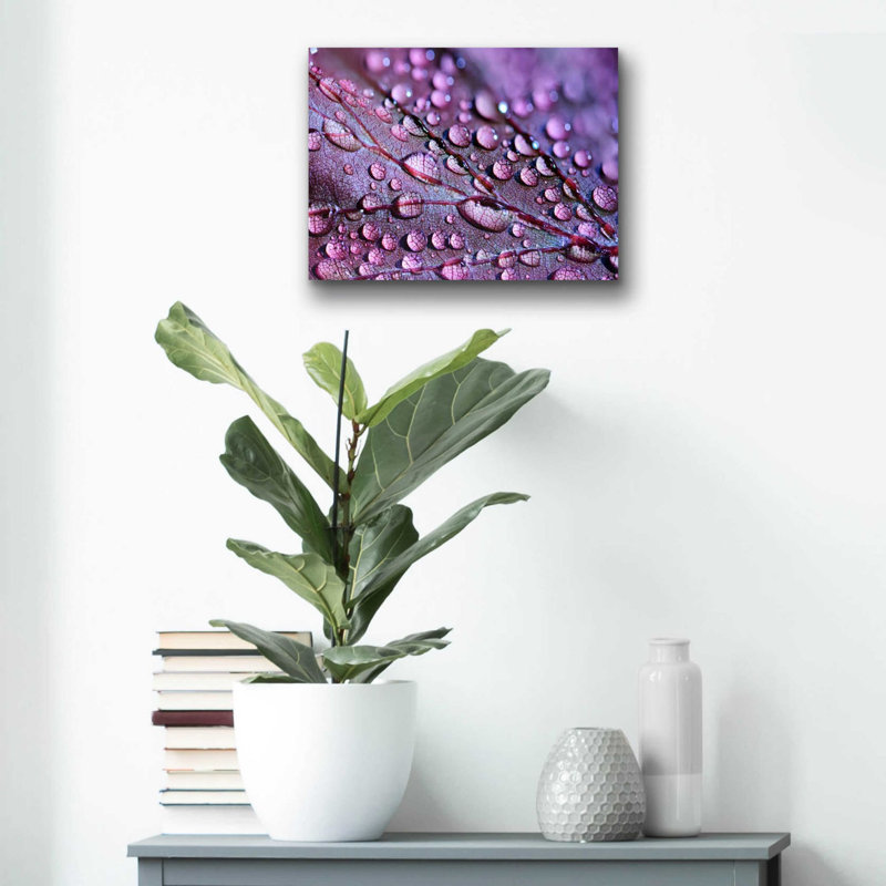 «Dewdrops» par Inconnu, art mural en verre acrylique, H 12 po x l 16 po x P 0,13 po