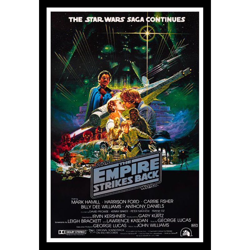 Star War The Empire Strikes Back, impression sur affiche encadrée