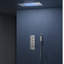 Système de douche thermostatique à DEL de 23 pouces à montage au plafond avec effet pluie et cascade et douchette à main-82331476