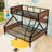 Metal Bunk Bed With Lights, Shelves And Ladder-1965982054