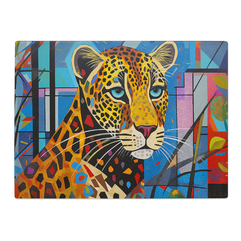 Leopard Constructivism  Glass Chopping Board