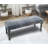Mund Contemporary Blue Stonewashed Handmade Upholstered Bench