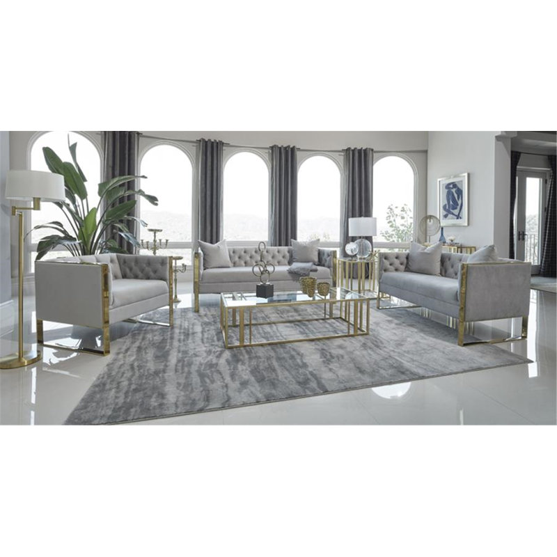 Chasitiy 56.75'' Velvet Loveseat