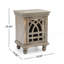 Table de chevet en bois gris antique