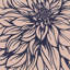 Toile bleue botanique fleur de dahlia | Art mural Home Decor