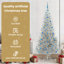 vidaXL Christmas Tree with 150 LEDs with Stand Silver PET-150593271