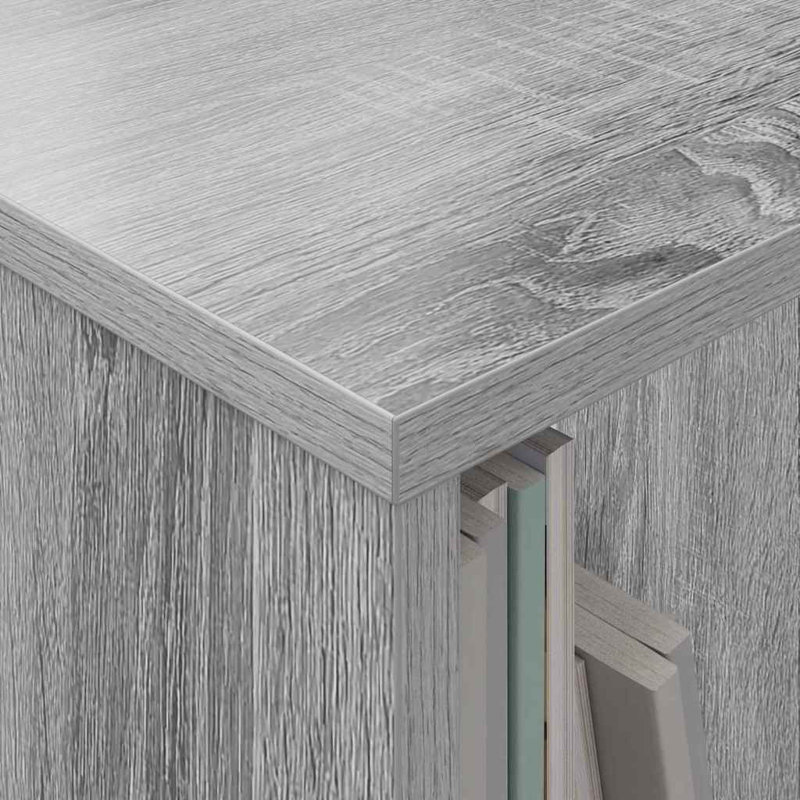 Wood Free Standing Magazine Rack, Light Grey