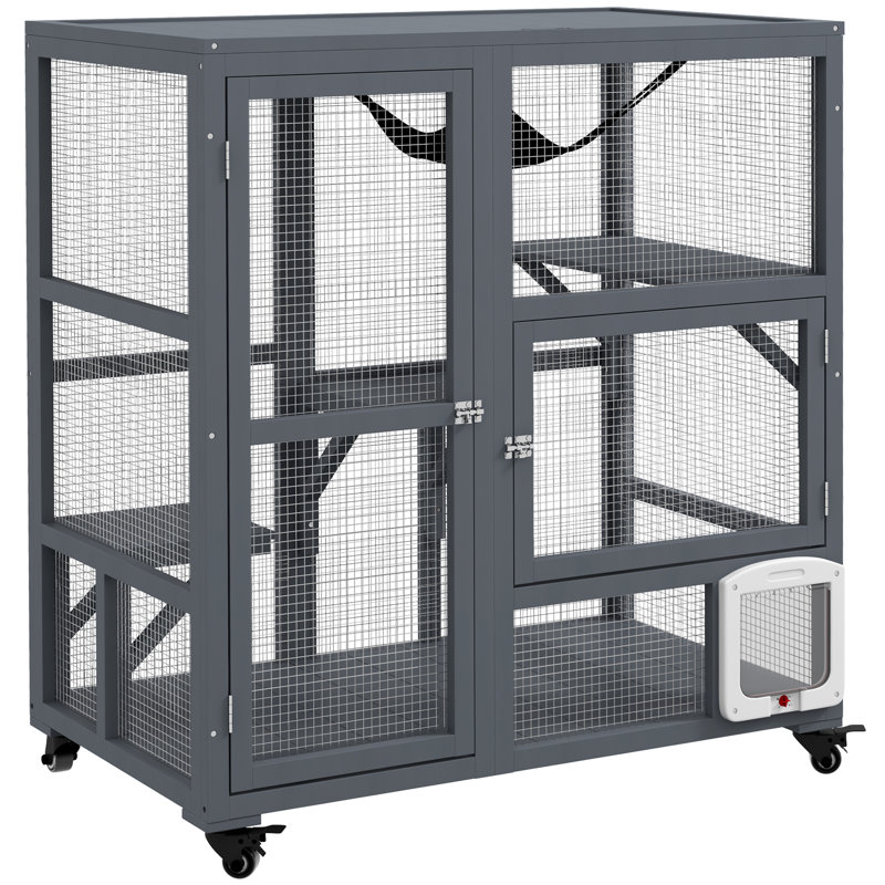 Cage pour chat Emley, bois