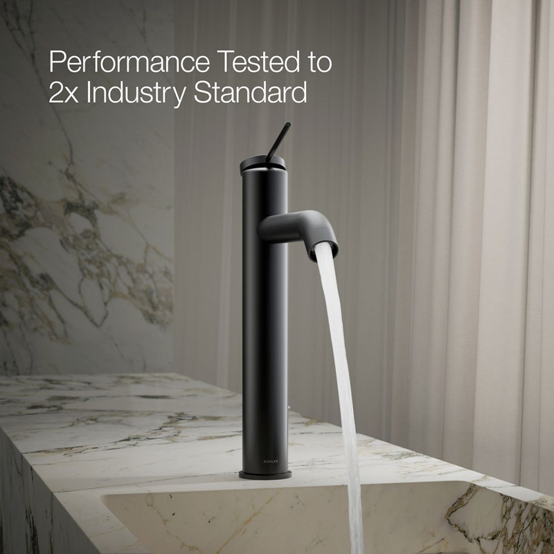 Components Single-Handle Bathroom Sink Faucet, Matte Black