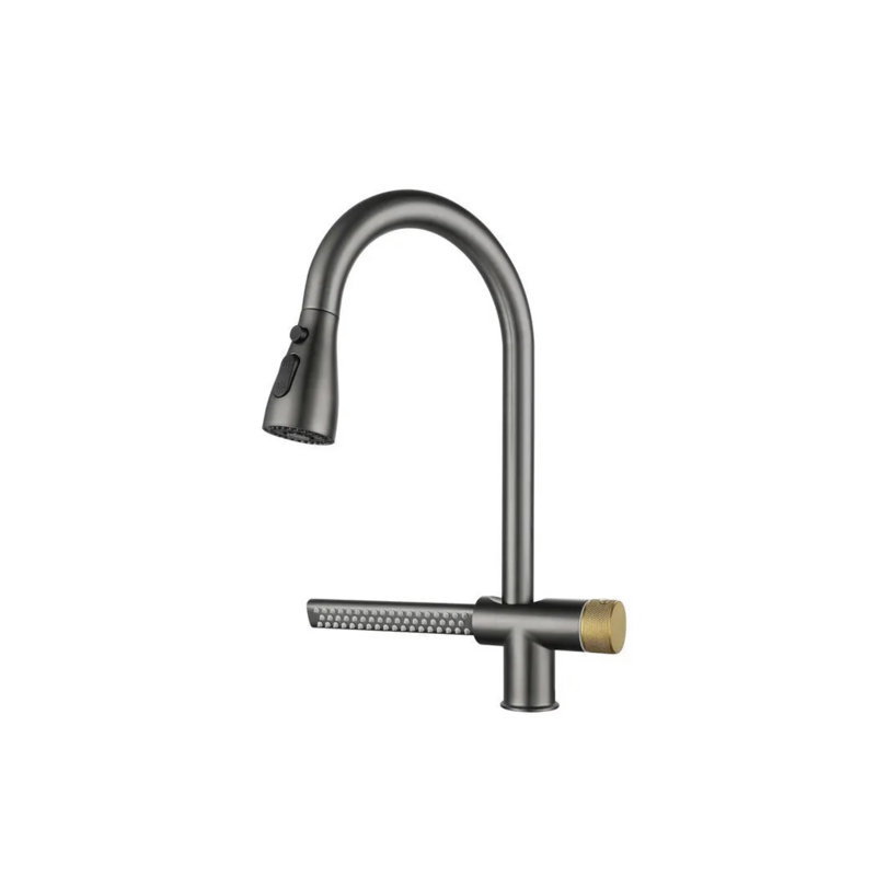 AvaMalis Pull Out Kitchen Faucet, Gunmetal Gray