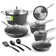 Granitestone Armor Max 14 Piece Hard Anodized Nonstick Durable Cookware Set, Stay Cool Handles, Oven & Dishwasher Safe