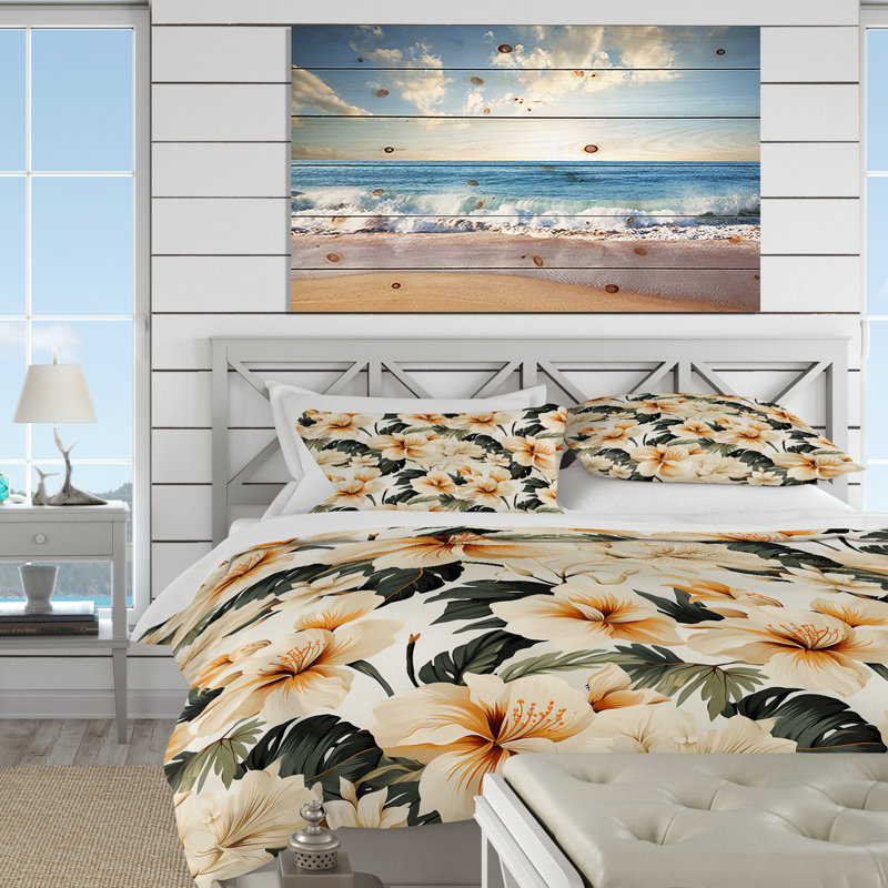 Ensemble de housse de couette Tranquil Retreat, Housse de couette pour grand lit et 2 taies décor