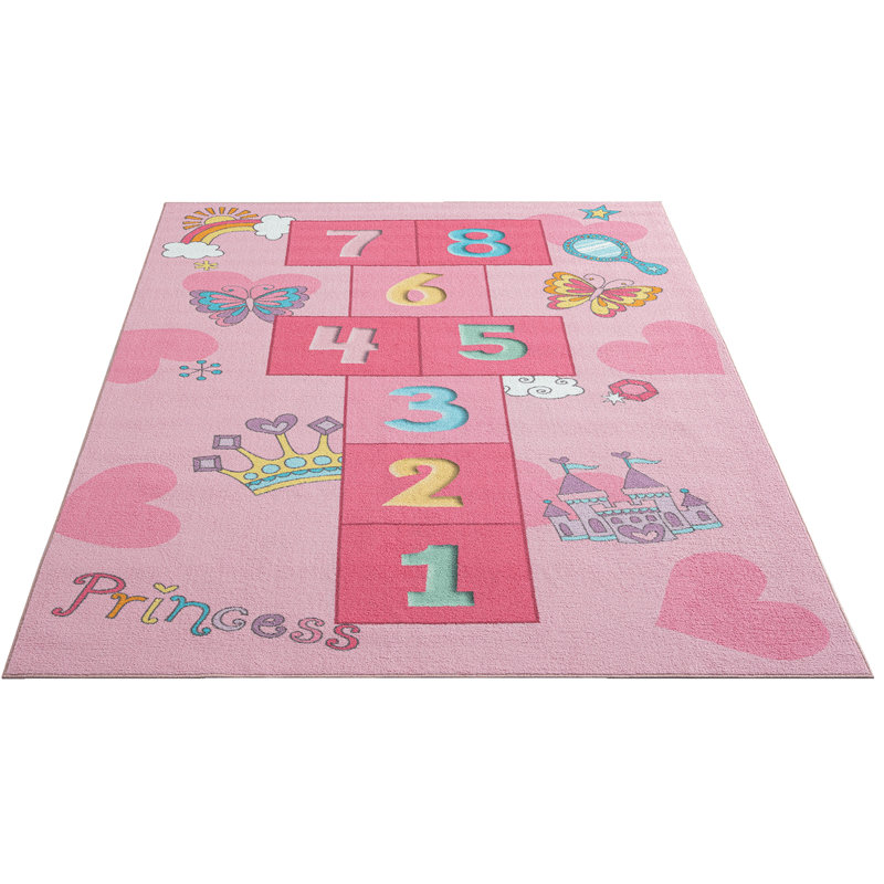 Schermbeck Happy Kids Pink Rug, Rectangle 240 x 340cm