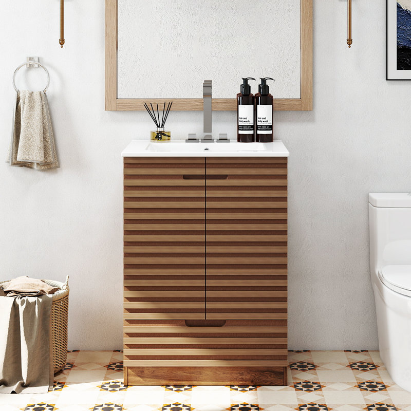 Meuble-lavabo simple 24,17 po avec comptoir d'évier