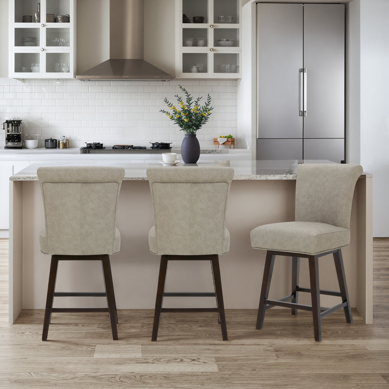 Tabouret de comptoir 26 po Aoibhne, Gris Pierre