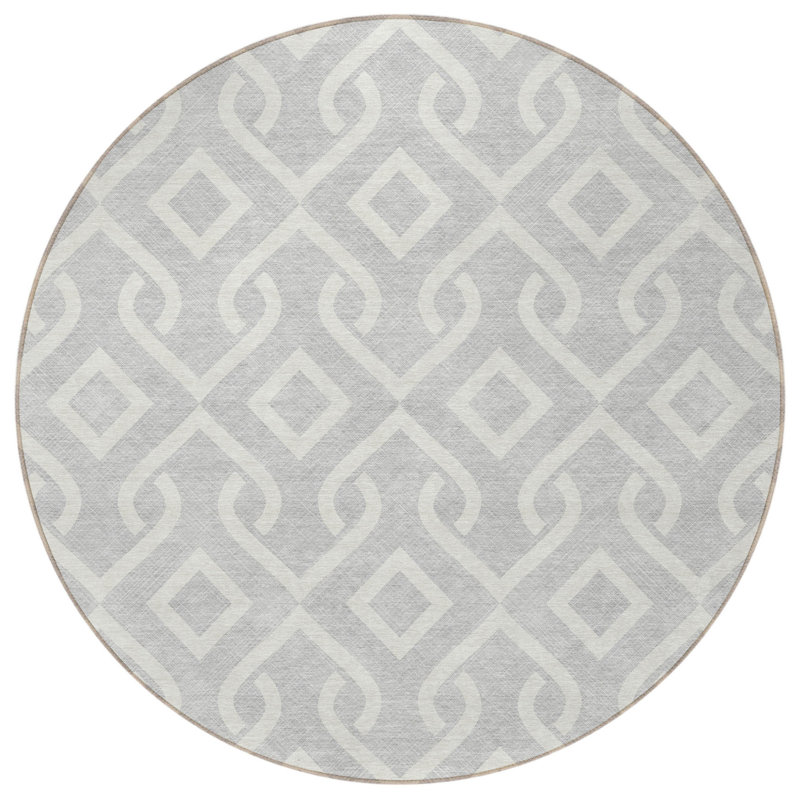 Tapis rond ivoire 8 po