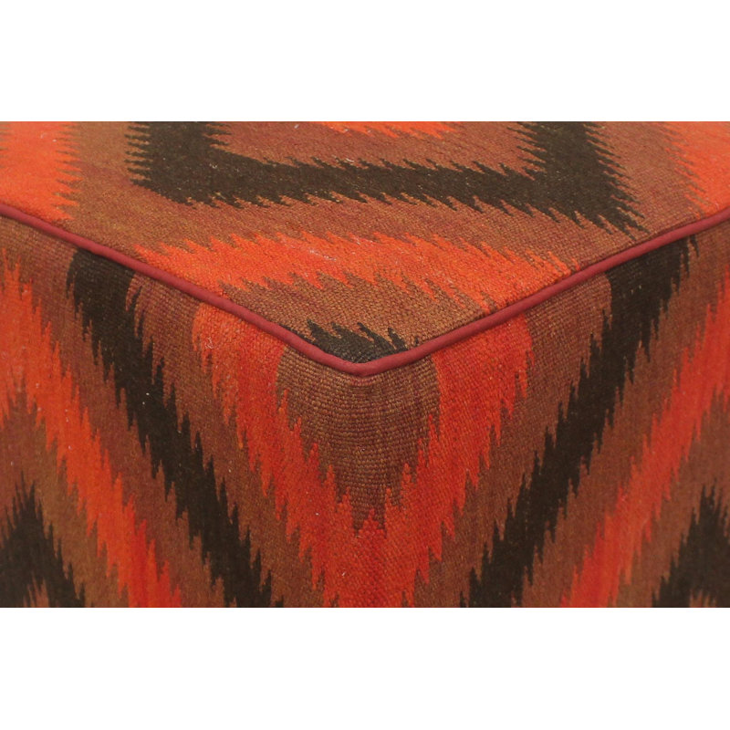 Repose-pieds vintage rembourré Kilim