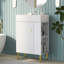 Meuble-lavabo autoportant avec comptoir en marbre et lavabo simple en céramique