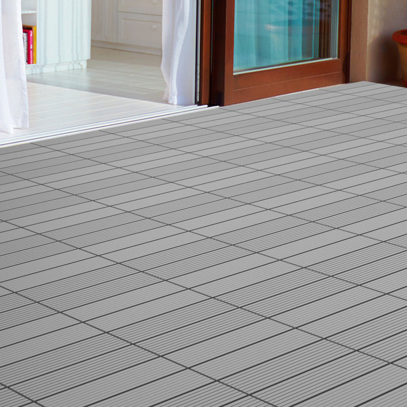 30.5cm x 30.5cm Wood Plastic Composite Tile, Grey
