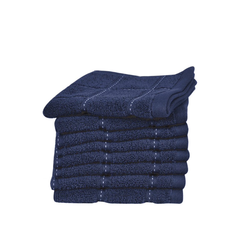 Ensemble de débarbouillettes 100% coton Amaarah, Bleu, 4