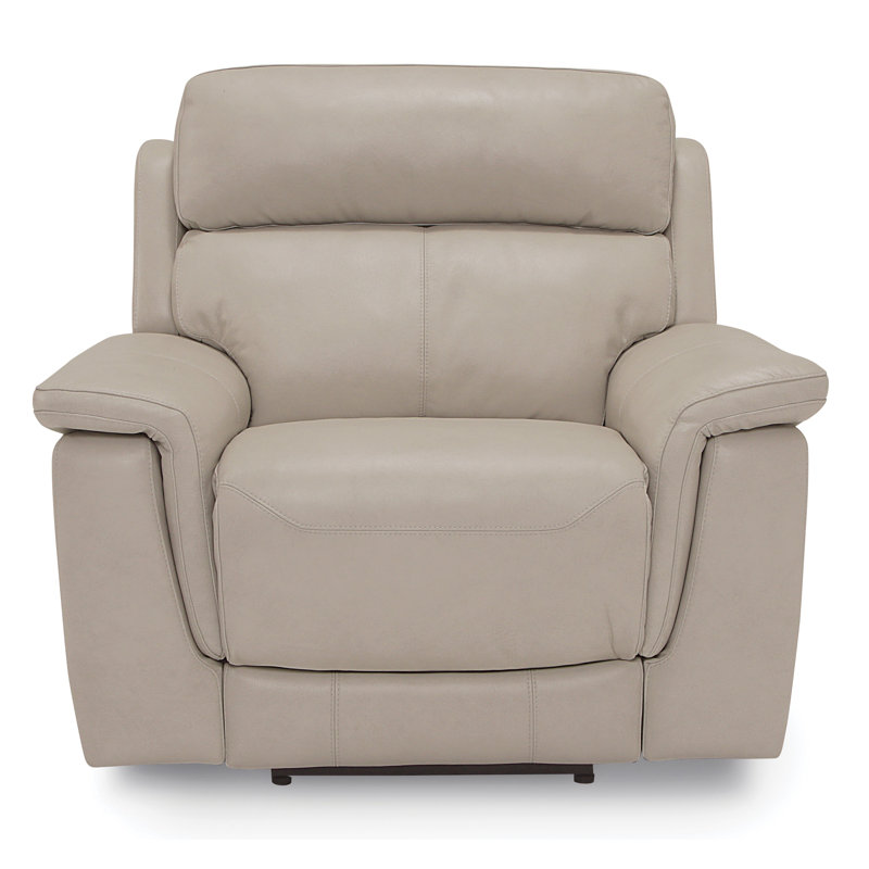 Fauteuil inclinable standard en cuir à dégagement zéro de 44 po Granada, Cuir synthétique perle