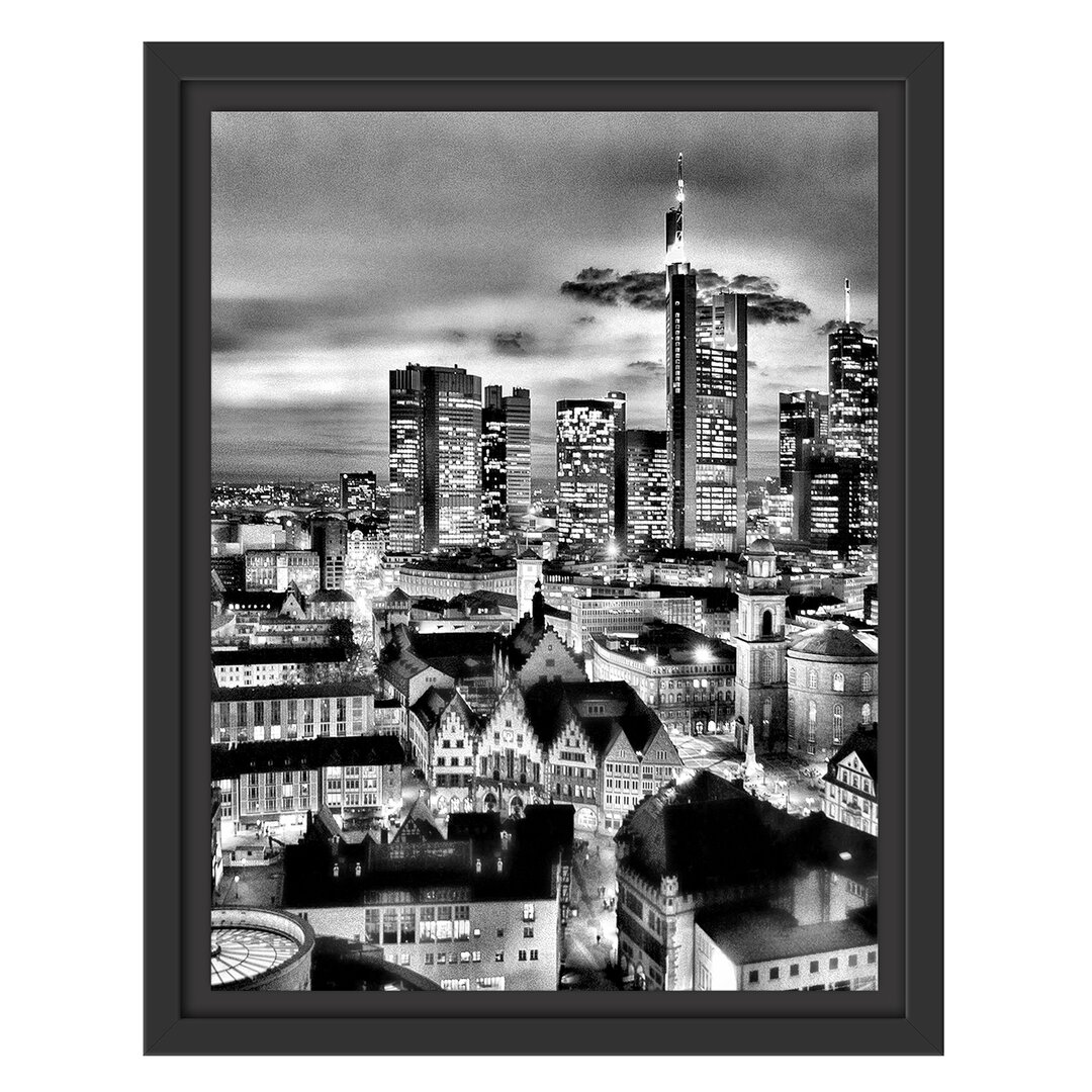 Gerahmtes Wandbild Frankfurt Skyline