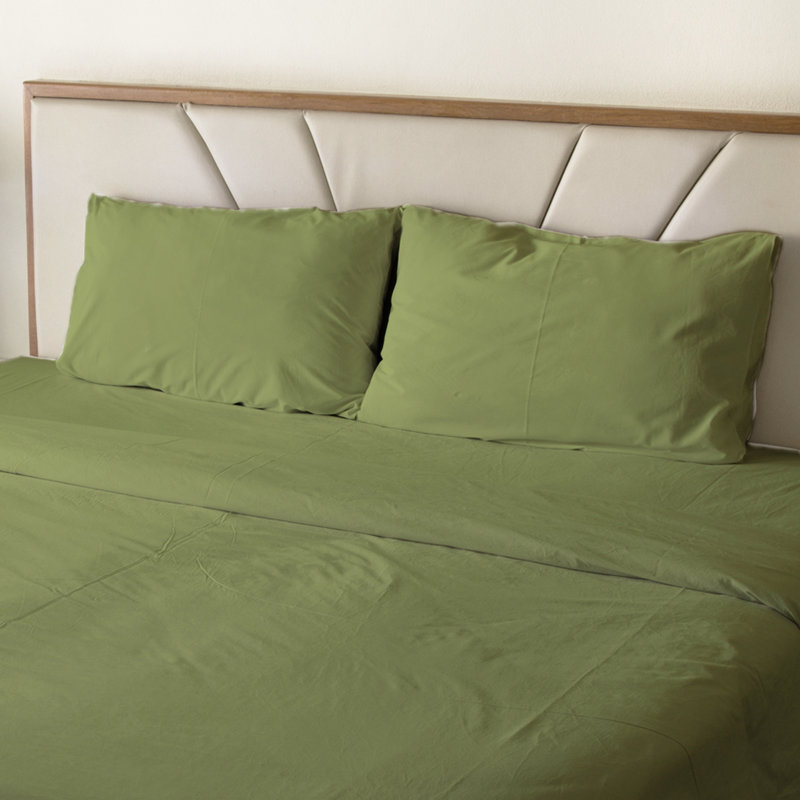 Microfiber Sheet Set, King Sheet Set + Fitted Sheet + 2 Pillowcases, Sage Green