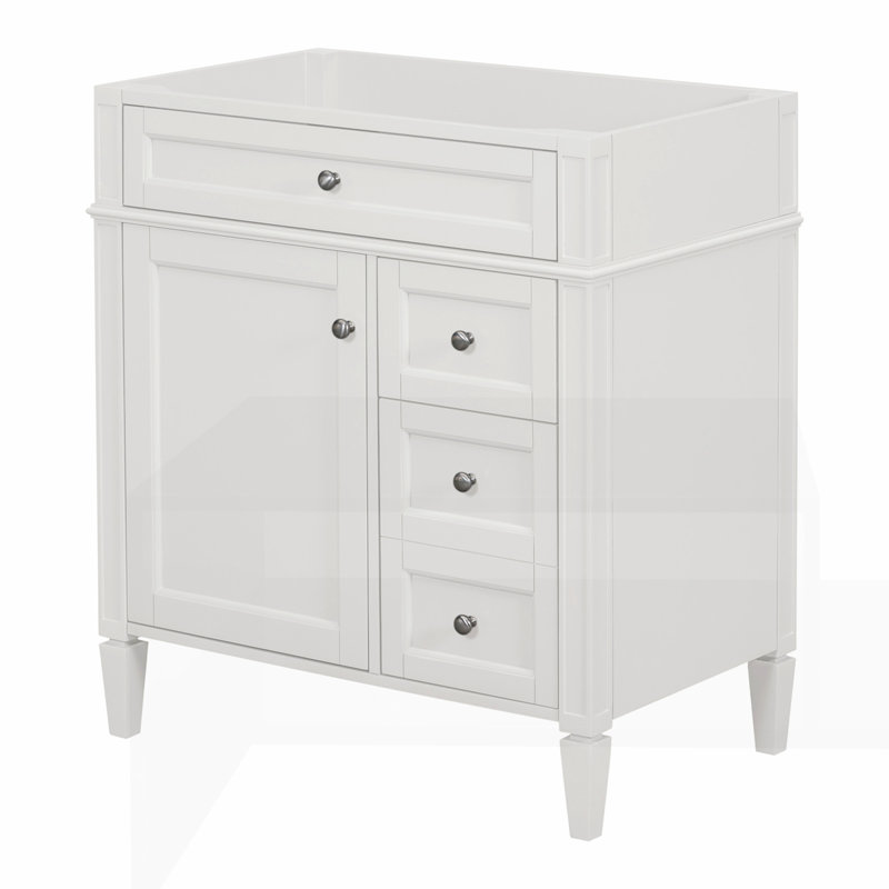 30" Bathroom Vanity without Top Sink, White