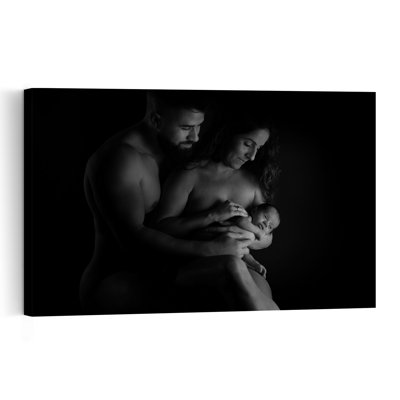 Newborn Family Love Classic Peaceful Serene Portrait Wall Art Print 1 Piece Wrapped Canvas Wall Art