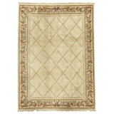 Hand Knotted Area Rug in Ivory