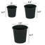 Pot de fleurs rond en plastique avec drainage (pots de 5)-942704792
