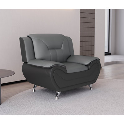 Faux Leather Armchair