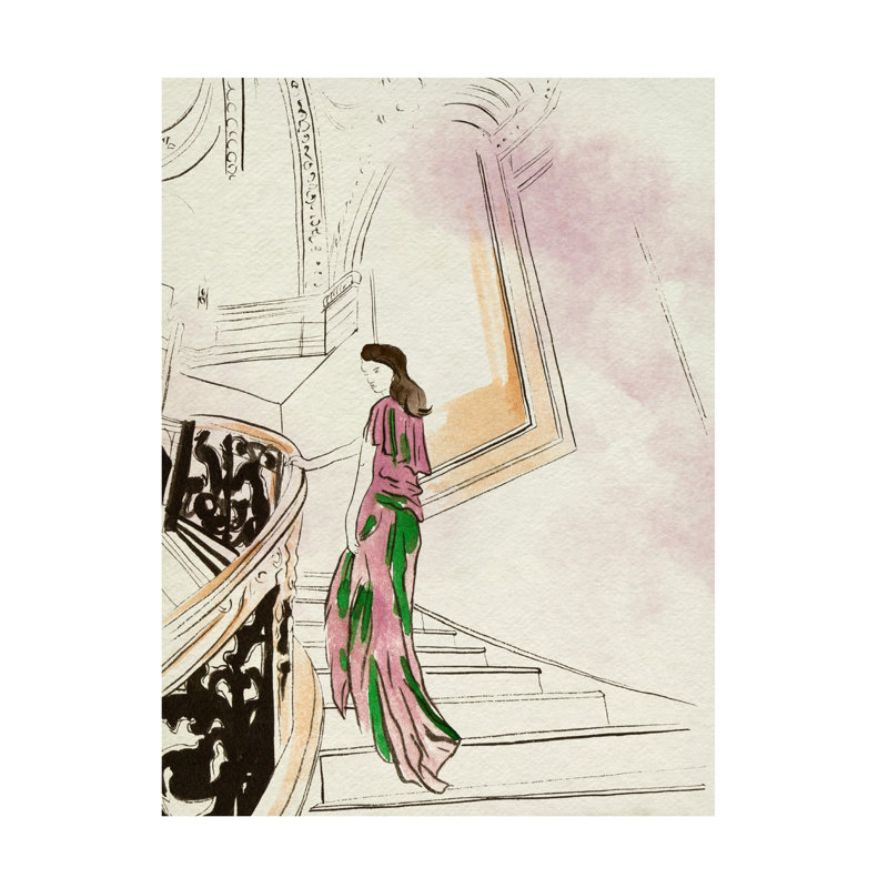 «Back Glance II» sur, H 24 po x l 24 po