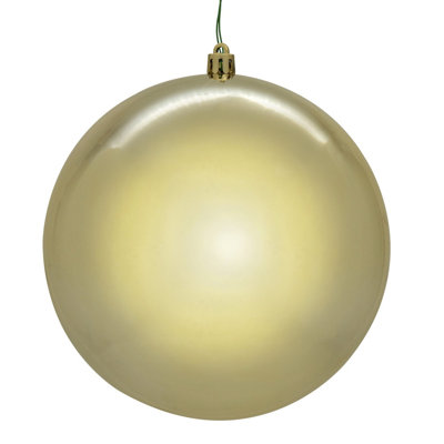  Boule 10 po champagne sans soudure brillante percée aux rayons UV. Comprend un ornement.