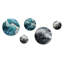 Fauvisme «Blue Waves - Ocean», ensemble d'art mural rond sur 5
