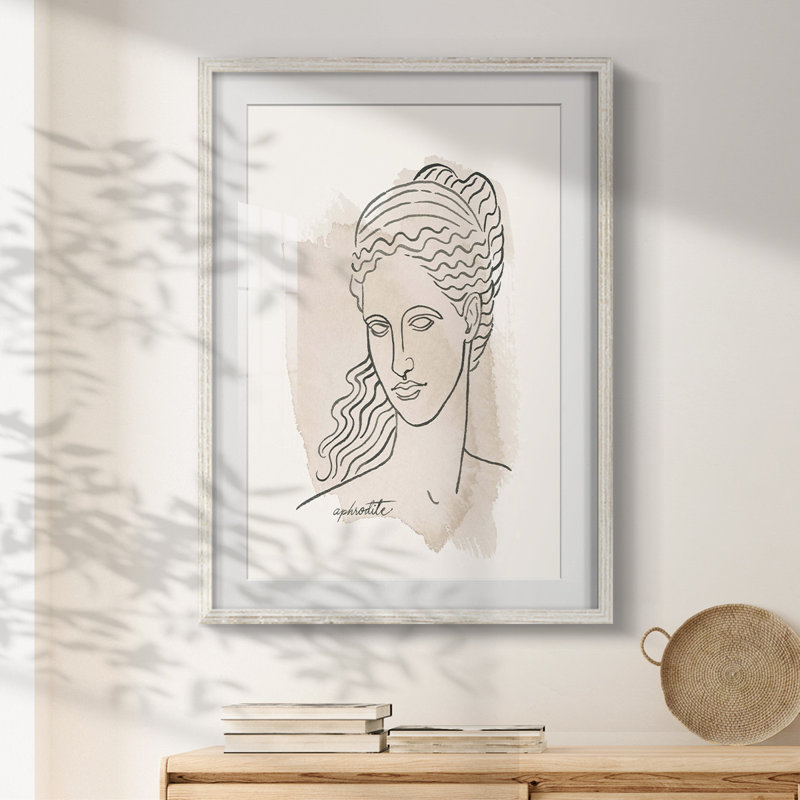 Lylia - Toile tendue avec châssis, H 28,5 po x l 20,5 po, Blanc