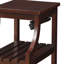 Table d'appoint espresso avec station d'alimentation USB