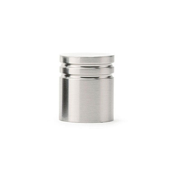 Cylindrical Knob, 1" H x 1" W x 1." D, Polished Chrome