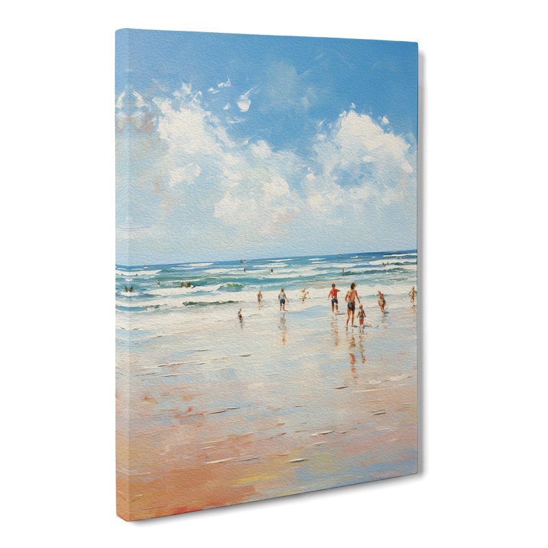 Beach Impressionism Art No.4 - Wrapped Canvas, 60cm H x 40cm W x 3cm D