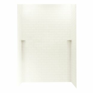 Novaline 36 x 48 x 72 Vertical Tile Glue up Wall Kit in White
