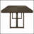 Glenmoor Dark Grey Rectangular Dining Table with Chevron Pattern, Durable and Spacious for Modern Elegance