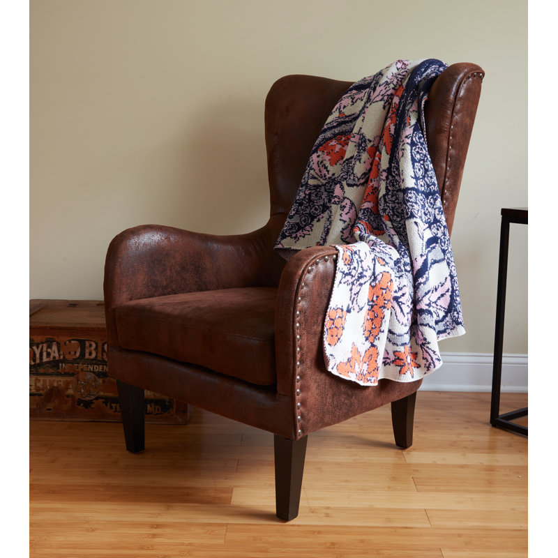 Knitted Throw Blanket, Rosa