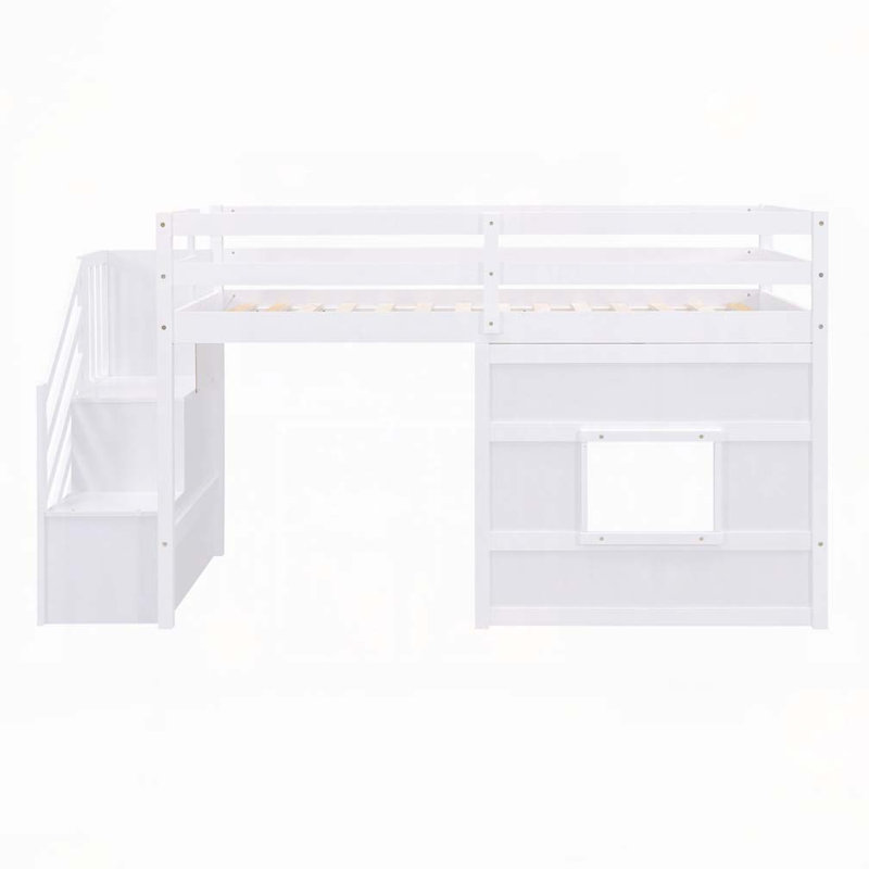Lit avec rangement, Blanc