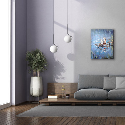 'Fishermen' by Alexander Gunin, Canvas Wall Art