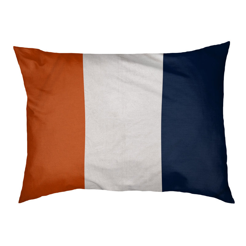 Coussin Detroit, Orange/White/Navy, Extra Large (50" W x 40" D x 7" H)