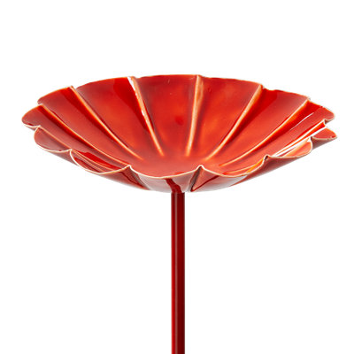 Garden Path Bird Bath Stake Red Iron Everyday